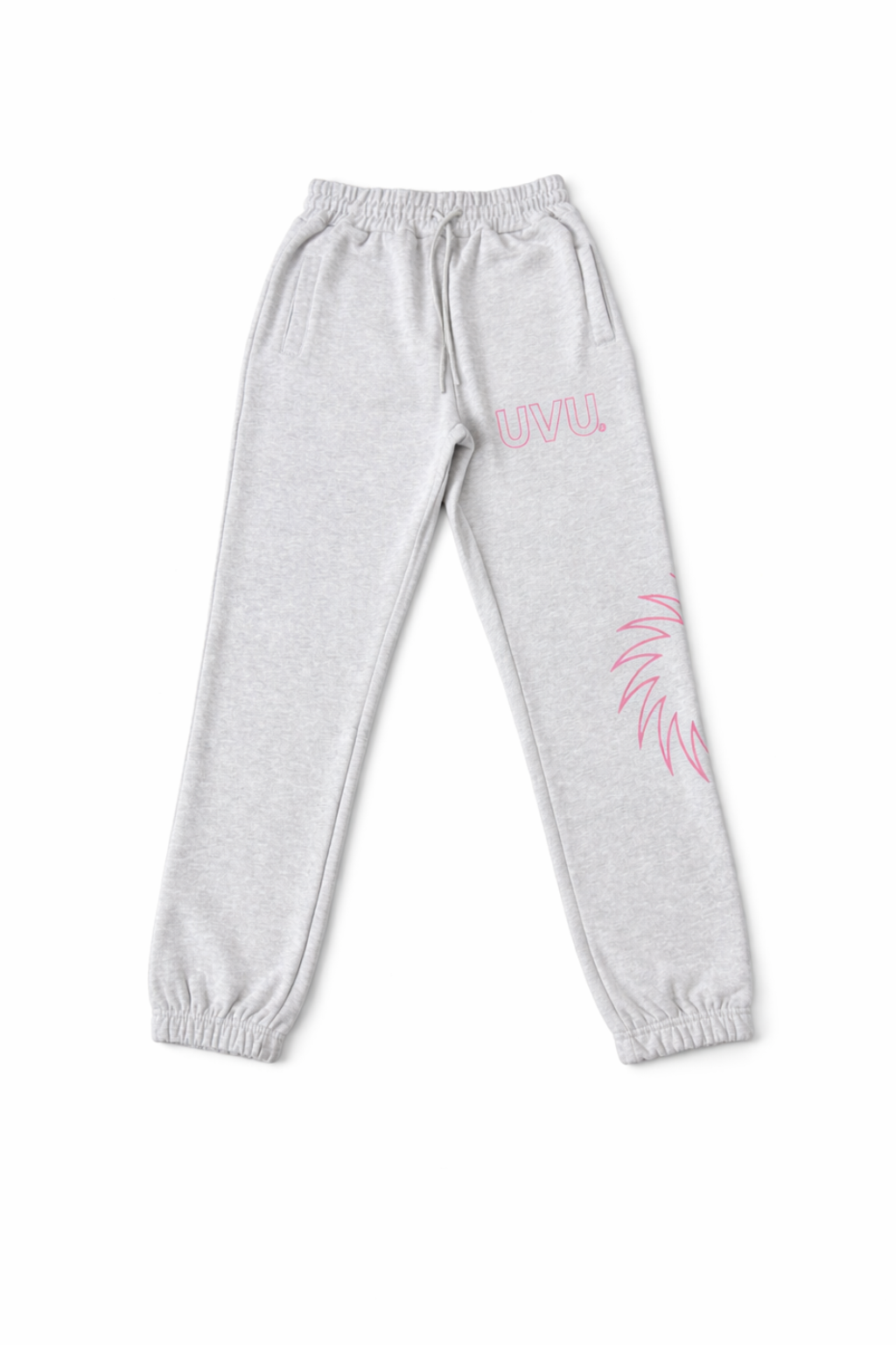 UVU Grey Graphic Joggers – Pink Detail