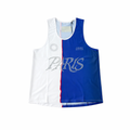 UVU Split Paris Tank Top – Blue/White