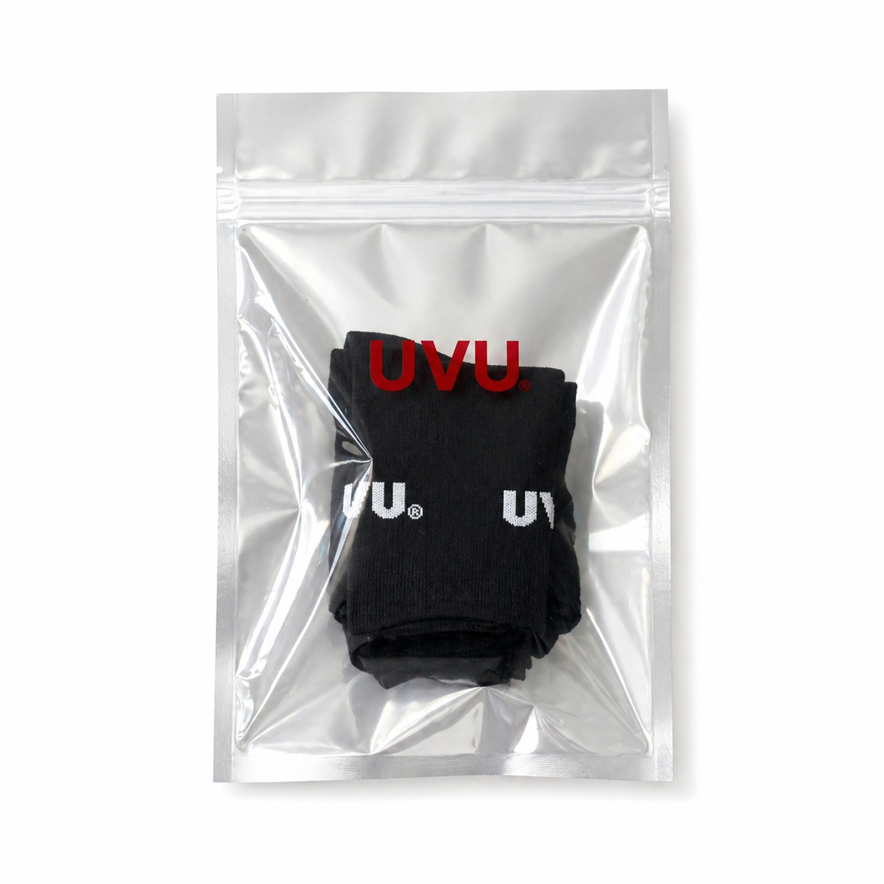 UVU Crew Socks – Black (Signature Text Edition)