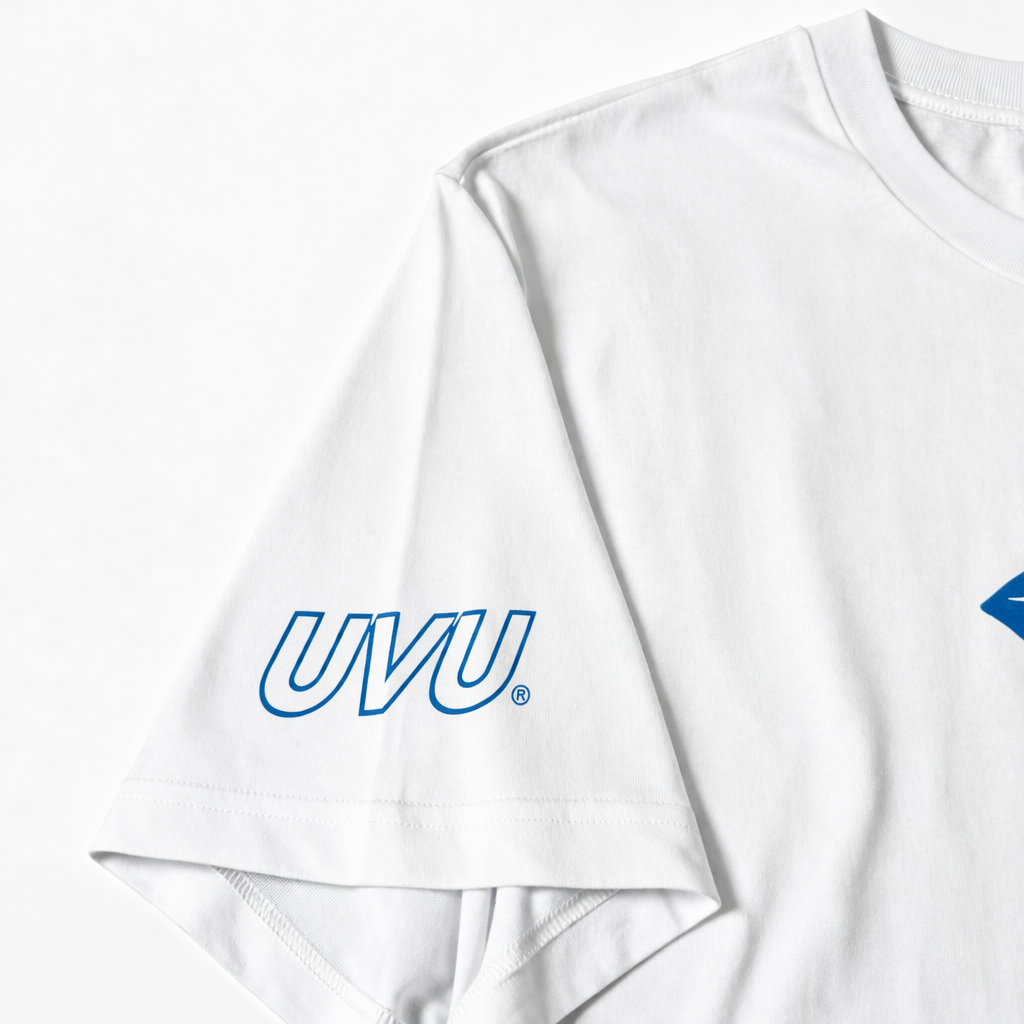 UVU Core Logo Tee – White / Blue