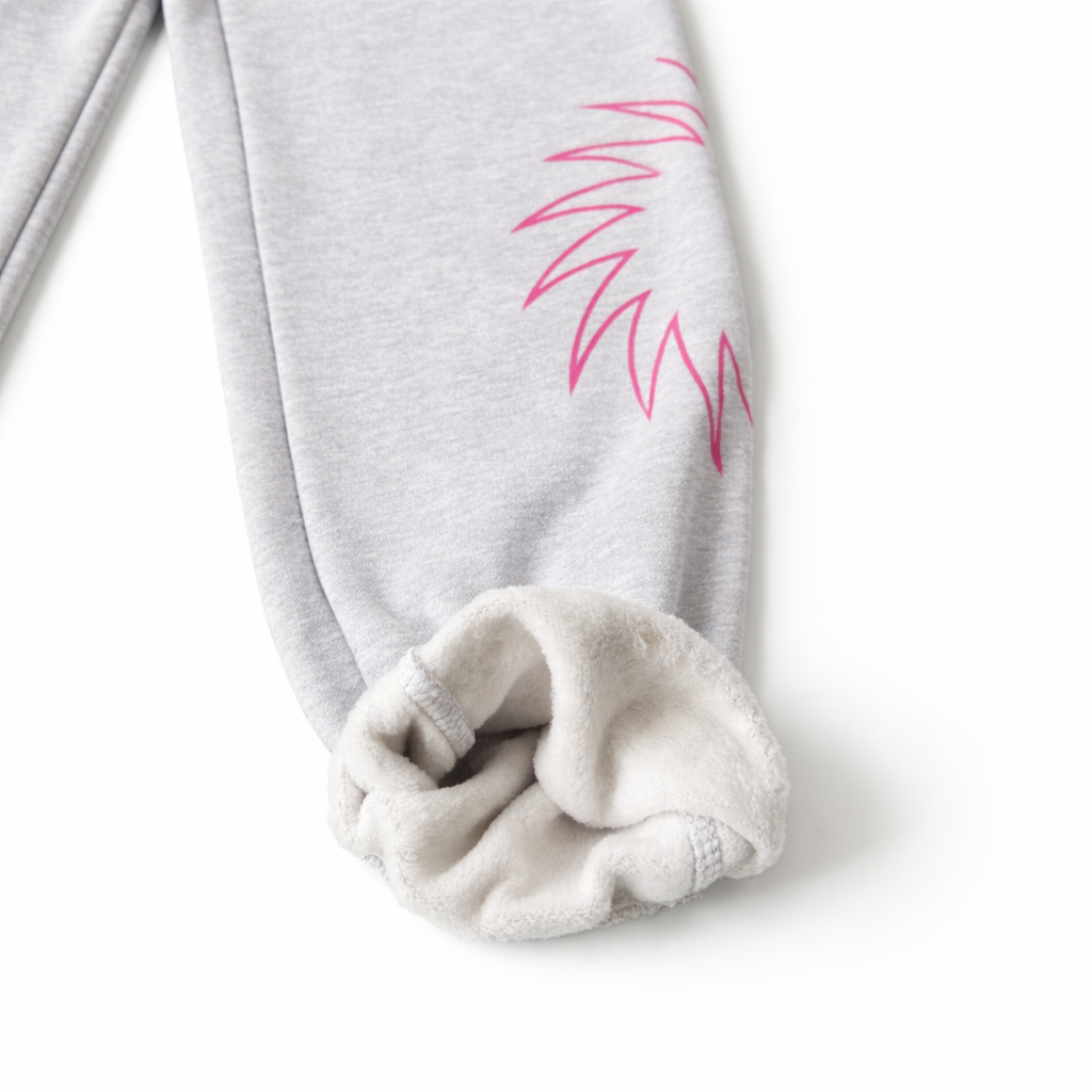 UVU Grey Graphic Joggers – Pink Detail