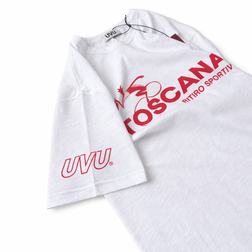 UVU Toscana Ritiro Sportivo T-Shirt (White/Red)
